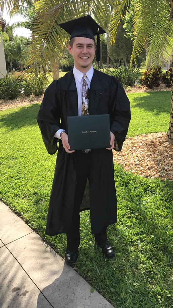 Saint Leo University sport business major and alumnus Kyle Bazin now works for the Tampa Bay Buccaneers of the NFL.